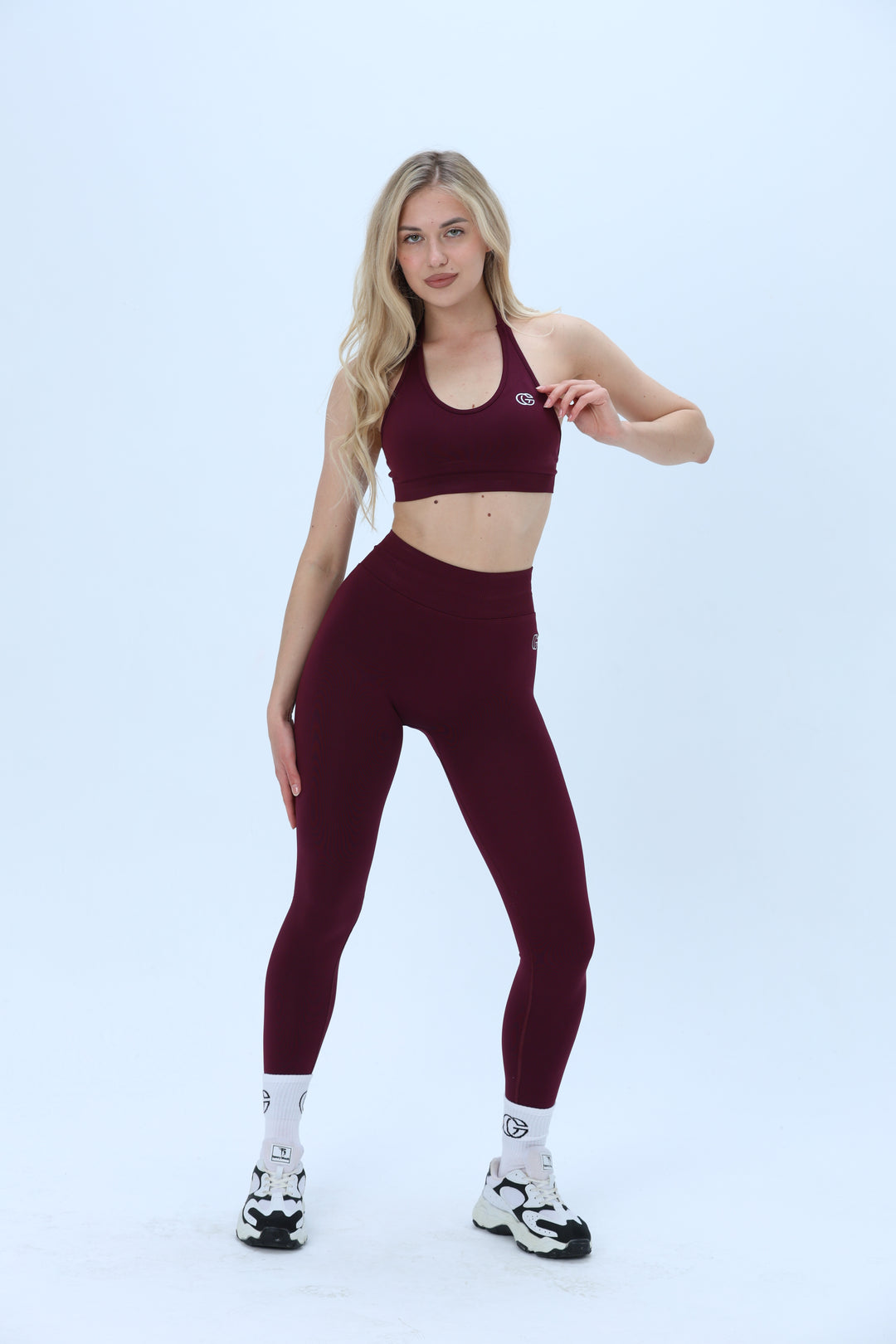 Seamless Halter Neck Sculpting Sports Bra