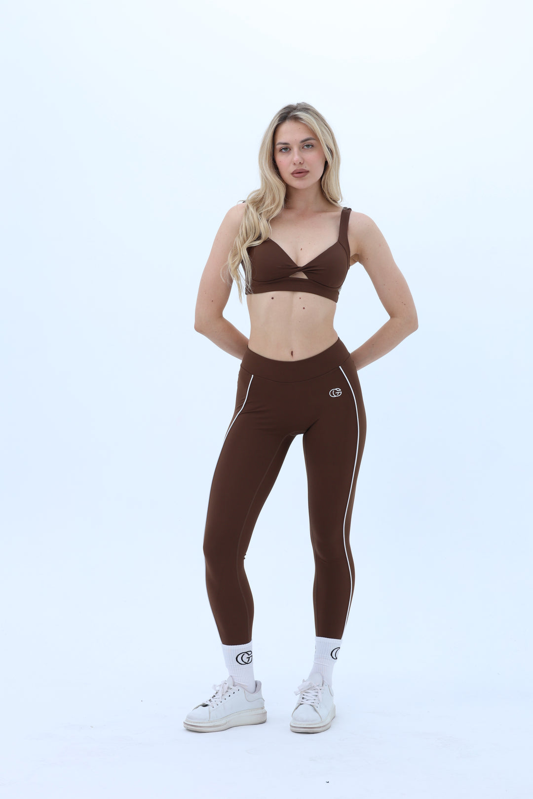 High-Waisted Contour Stripe Sculpting Leggings