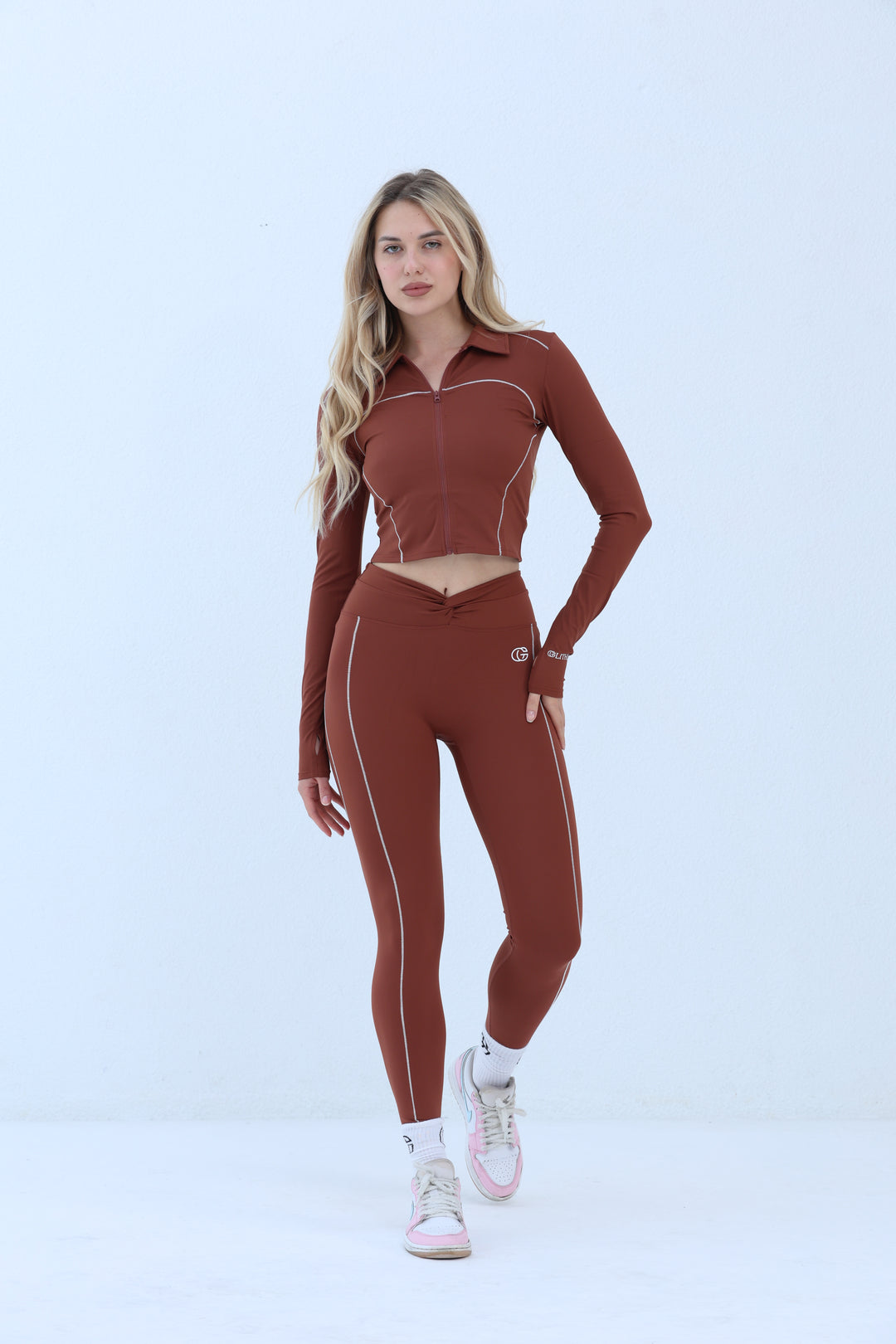 High-Waisted Contour Stripe Sculpting Leggings