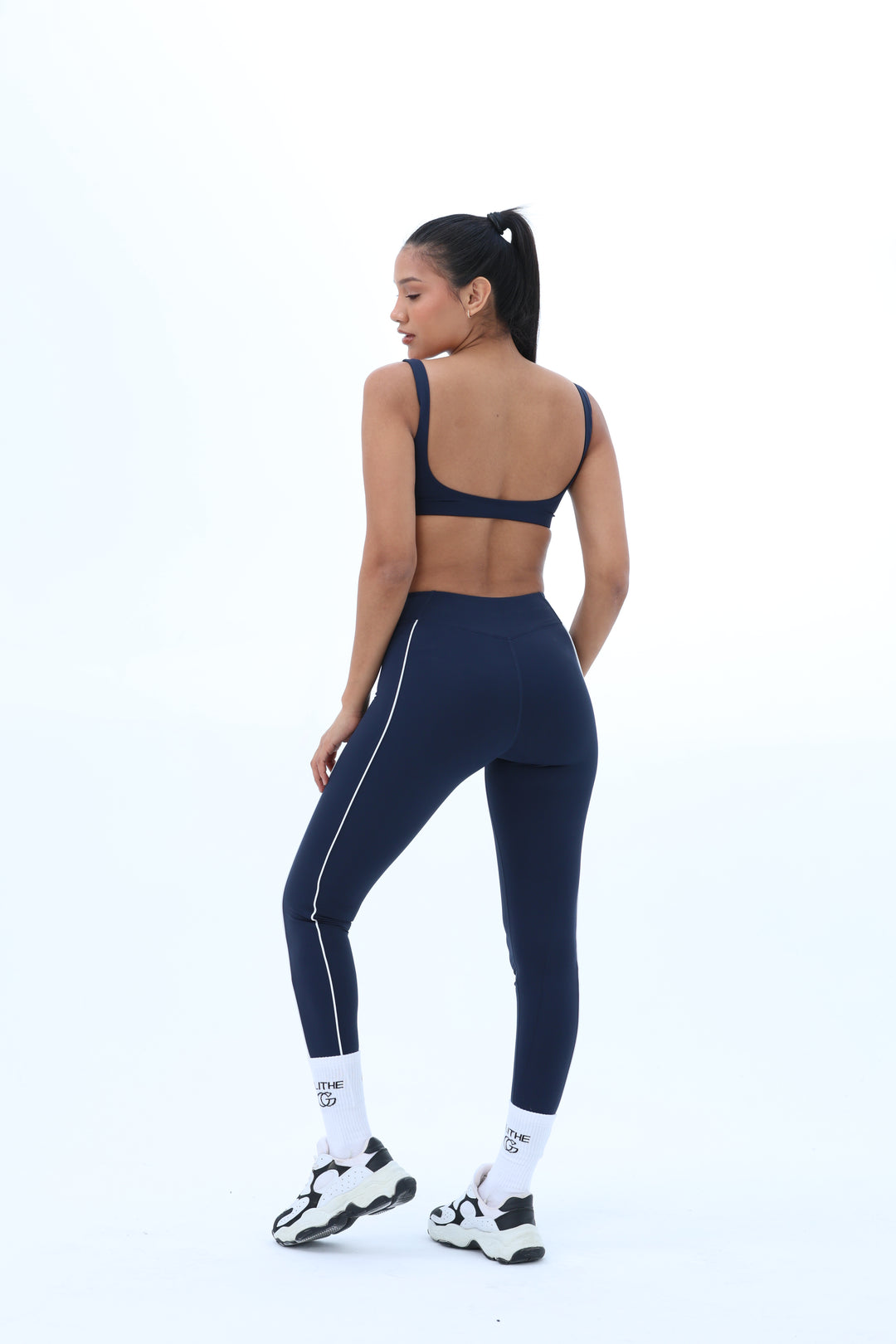 High-Waisted Contour Stripe Sculpting Leggings