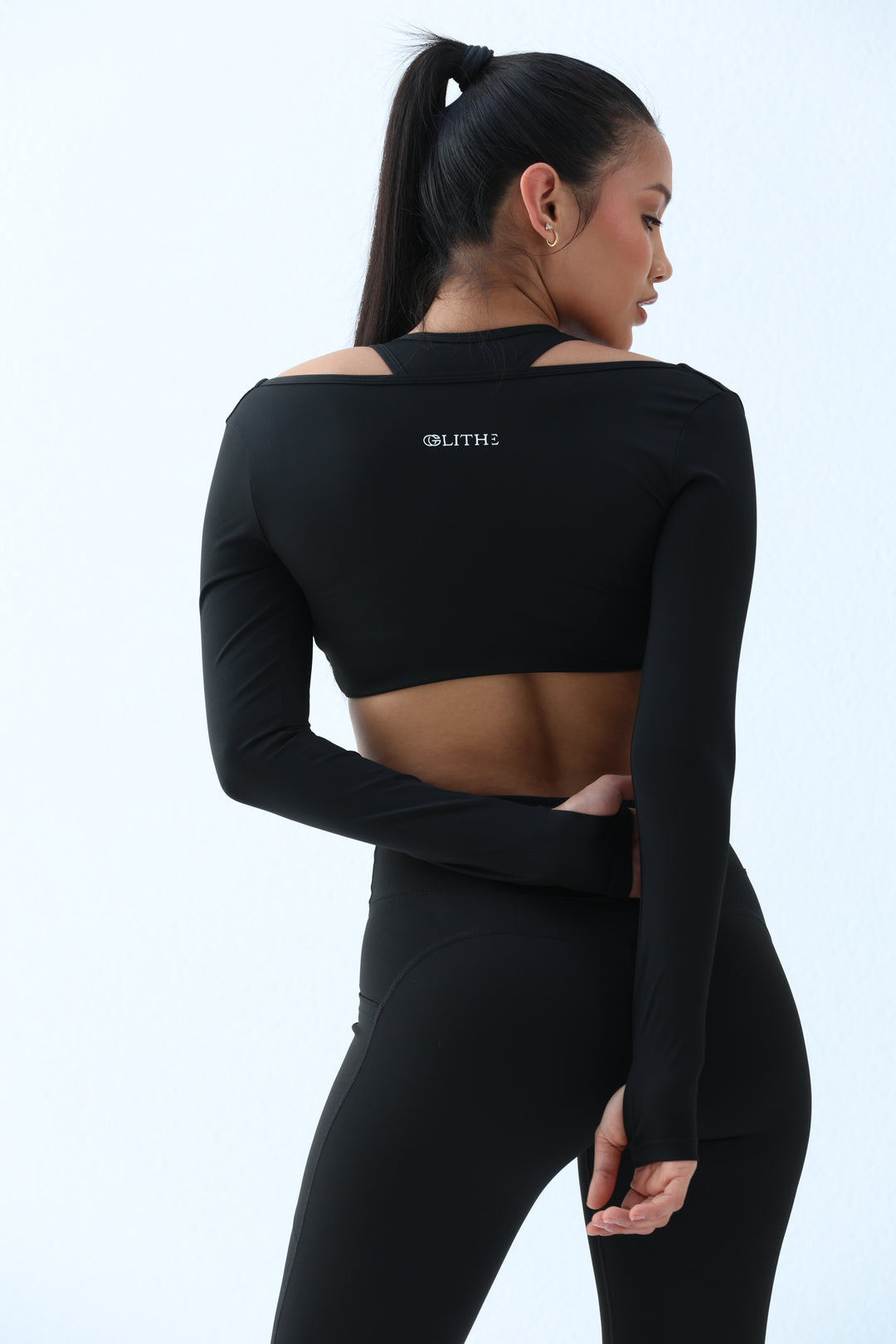 High-Waisted Contour Stripe Leggings with Pockets