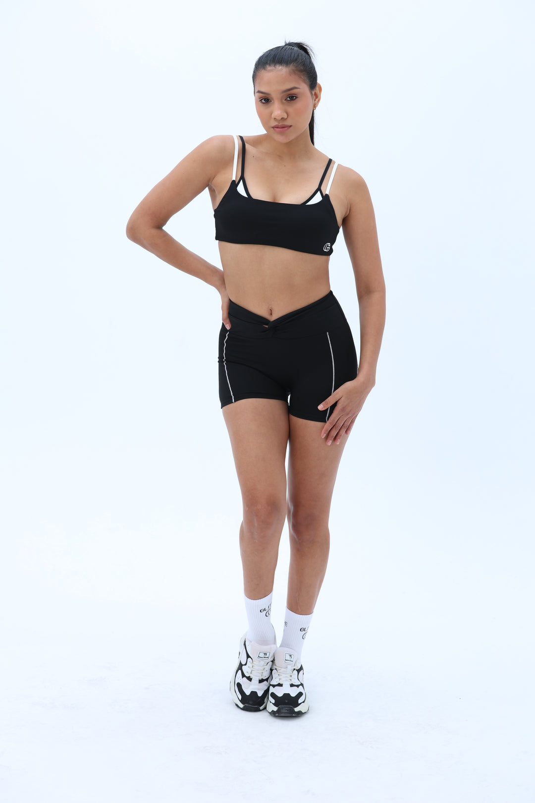 Comfort-Fit Double-Strap Seamless Sports Bra